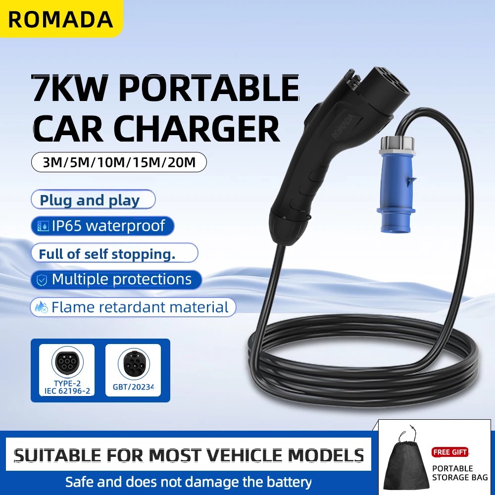 7KW 32A Elektrofahrzeug EV Tra – Ev Charger Adapter Bewertung und Preis